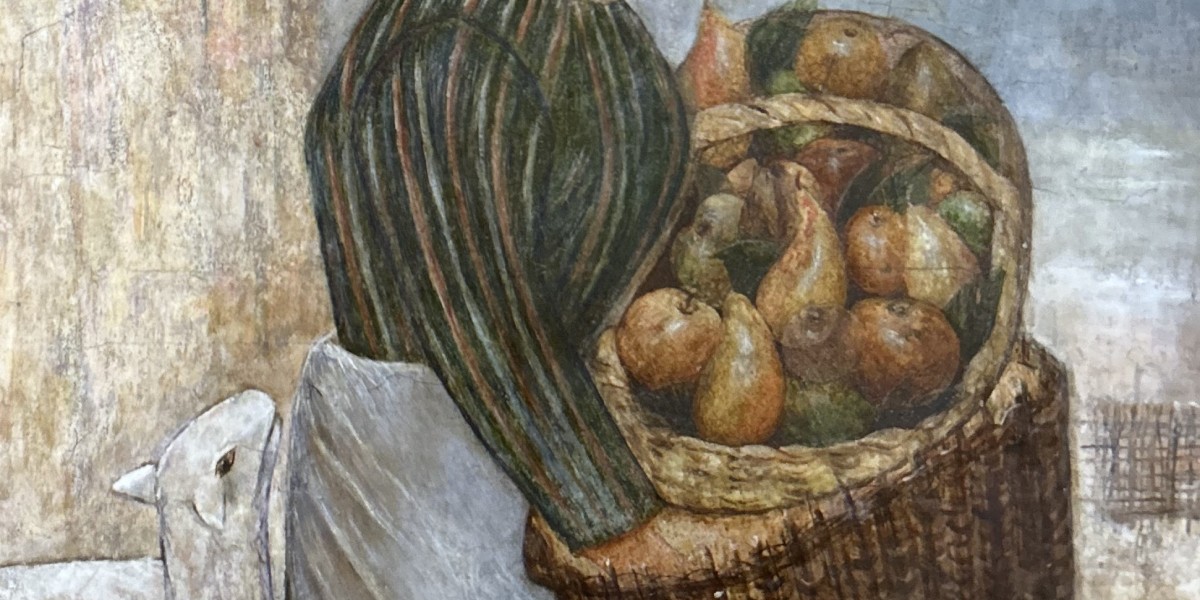 Bergère au panier de fruits